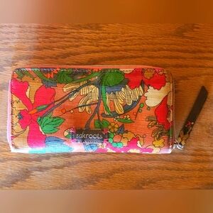Sakroots Multicolor Floral Zip Wallet